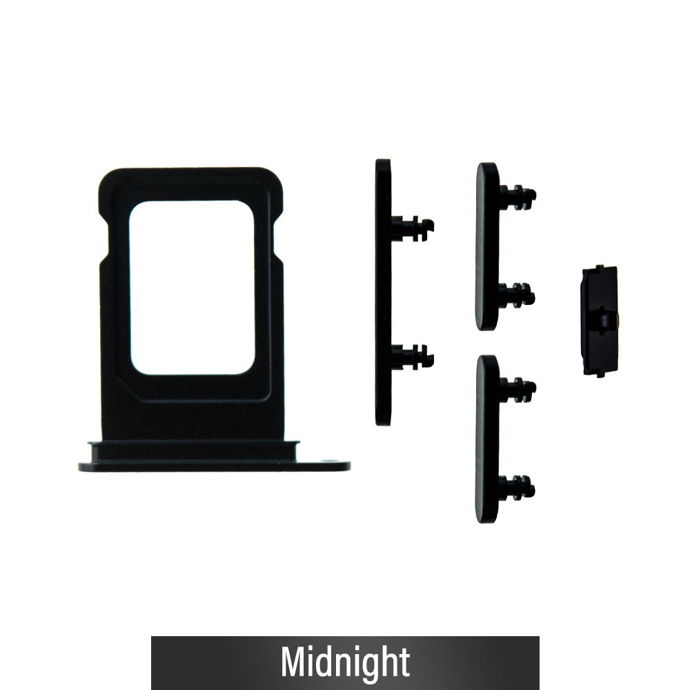Single SIM Card Tray and Side Button for iPhone 14 / 14 Plus-Midnight Single SIM Card Tray and Side Button for iPhone 14 / 14 Plus-Midnight
